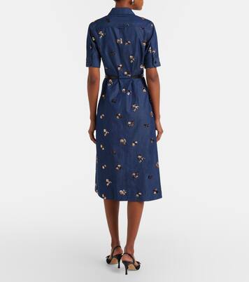 Verziertes Hemdblusenkleid Kieran aus Denim | Altuzarra