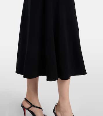 Robe midi en crêpe à appliqué floral | Roland Mouret