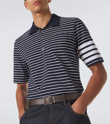 Polo 4-Bar en coton à rayures | Thom Browne
