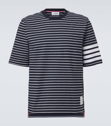 4-Bar striped cotton T-shirt | Thom Browne