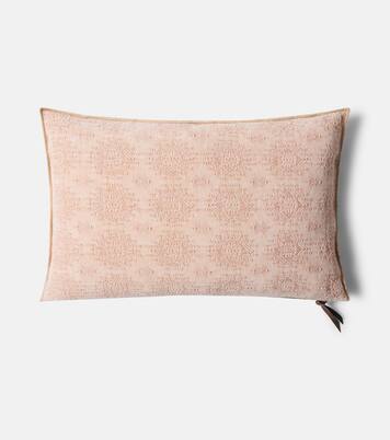 Cotton-blend jacquard cushion | Maison de Vacances