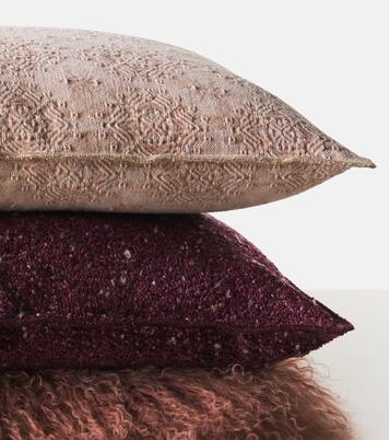 Cotton-blend jacquard cushion | Maison de Vacances