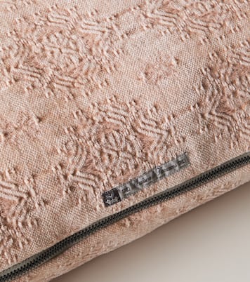 Cotton-blend jacquard cushion | Maison de Vacances