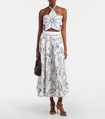 Crop top Coast Stars en mezcla de lino | Farm Rio