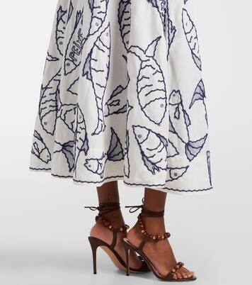 Crop top Coast Stars en mezcla de lino | Farm Rio