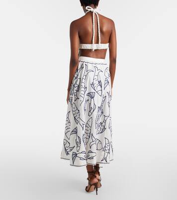 Crop top Coast Stars en mezcla de lino | Farm Rio