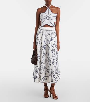 Crop top Coast Stars en mezcla de lino | Farm Rio