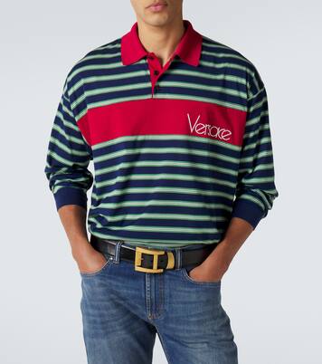 Polo en coton à rayures | Versace
