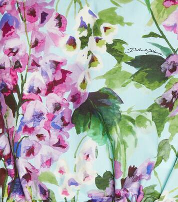 Floral printed cotton crop top | Dolce&Gabbana Kids