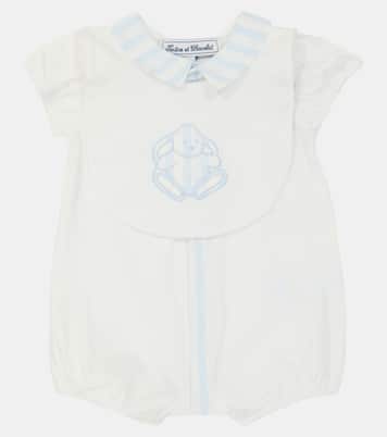 Baby set of cotton romper and bib | Tartine et Chocolat