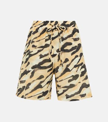 Bedruckte High-Rise Shorts | Nanushka