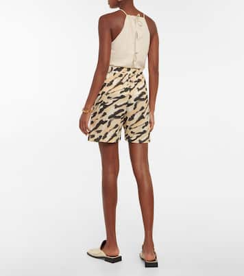 Bedruckte High-Rise Shorts | Nanushka