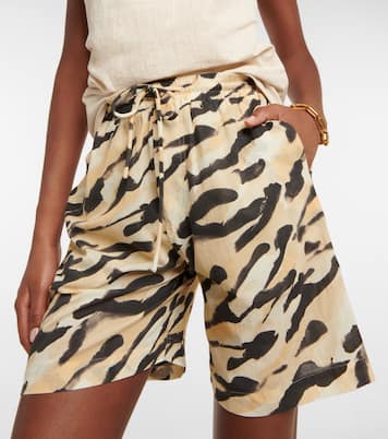 Bedruckte High-Rise Shorts | Nanushka