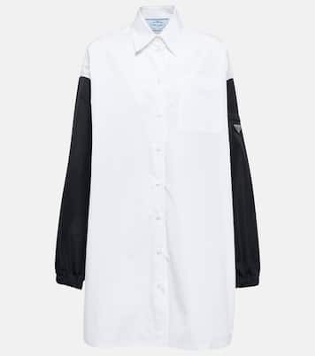Poplin and gabardine shirt | Prada