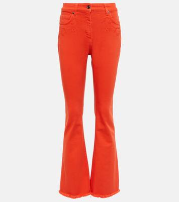 Embroidered mid-rise flared jeans | Etro