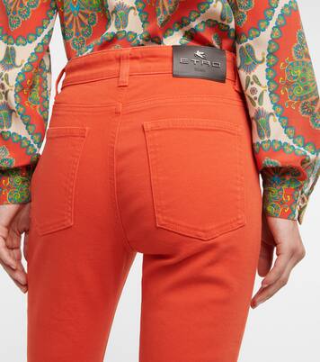 Embroidered mid-rise flared jeans | Etro