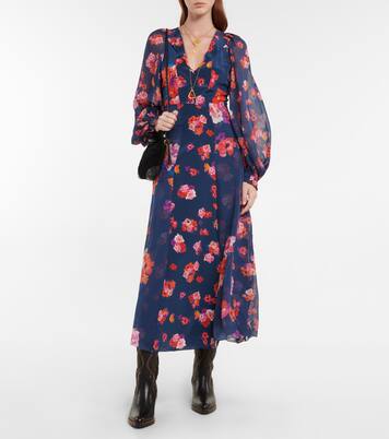 Robe midi Floral Freedom en crêpe de soie | Dorothee Schumacher