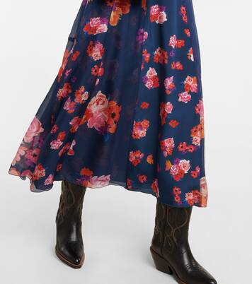 Robe midi Floral Freedom en crêpe de soie | Dorothee Schumacher