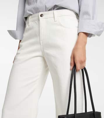 Eglitta mid-rise wide-leg jeans | The Row