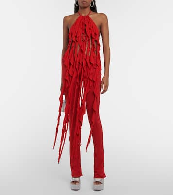 Plateau-Pantoletten Dalida mit Kristallen | Amina Muaddi