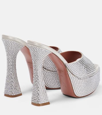 Plateau-Pantoletten Dalida mit Kristallen | Amina Muaddi