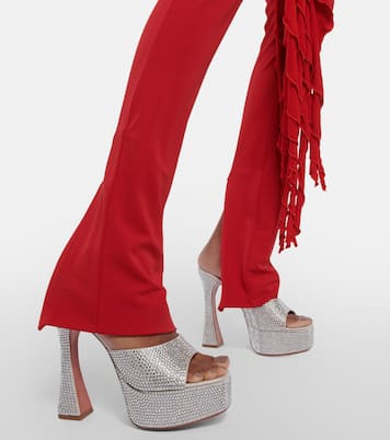 Plateau-Pantoletten Dalida mit Kristallen | Amina Muaddi