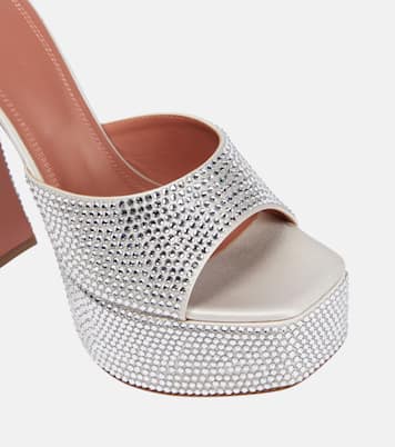 Plateau-Pantoletten Dalida mit Kristallen | Amina Muaddi