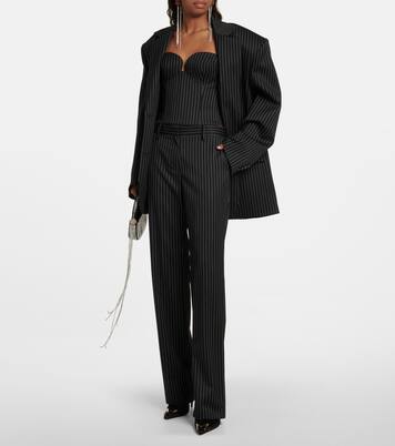 Pinstripe wool bustier | Magda Butrym