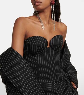 Pinstripe wool bustier | Magda Butrym