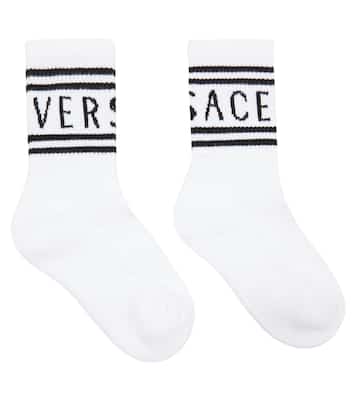 Logo cotton-blend socks | Versace Kids