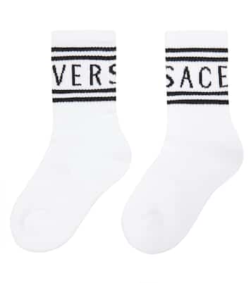 Logo cotton-blend socks | Versace Kids