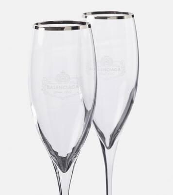 Set of two champagne flute glasses | Balenciaga