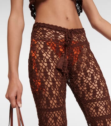 Mid-Rise-Hose aus Häkelstrick | Anna Kosturova