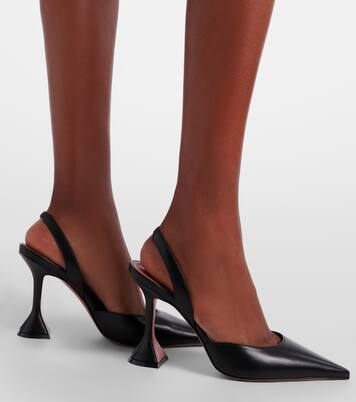 Slingback-Pumps Holli aus Leder | Amina Muaddi