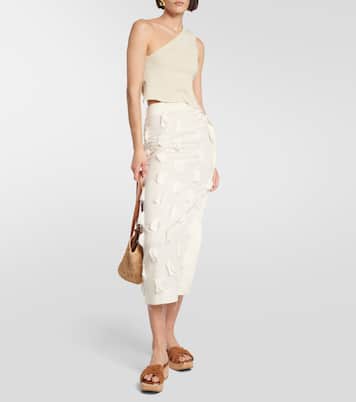 Sandalen Maribou 50 aus Veloursleder und Kork | Jimmy Choo