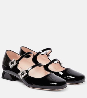 Mini Très Vivier patent leather Mary Jane pumps | Roger Vivier