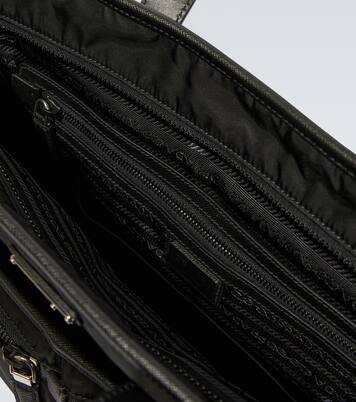 Re-Nylon leather-trimmed tote bag | Prada