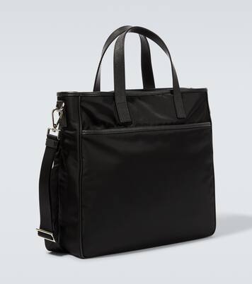 Re-Nylon leather-trimmed tote bag | Prada