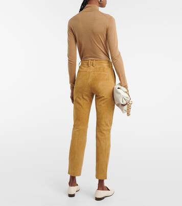 Cropped-Hose Coleman aus Veloursleder | Joseph