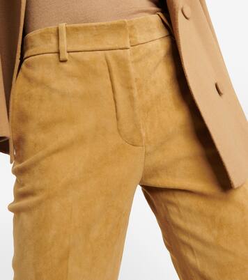 Cropped-Hose Coleman aus Veloursleder | Joseph
