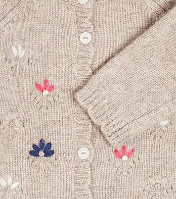 Baby embroidered wool-blend cardigan | Tartine et Chocolat