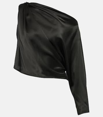 One-Shoulder-Top aus Seidensatin | The Sei