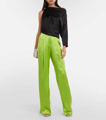 One-Shoulder-Top aus Seidensatin | The Sei