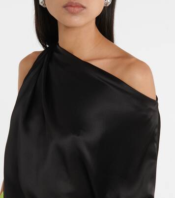 One-Shoulder-Top aus Seidensatin | The Sei