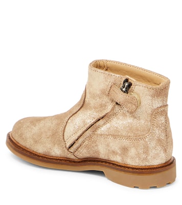 Sister glitter-embellished suede boots | Pom d'Api