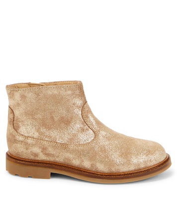 Sister glitter-embellished suede boots | Pom d'Api