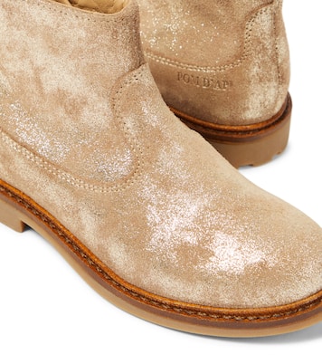 Sister glitter-embellished suede boots | Pom d'Api