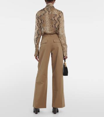 Pantalon ample à taille haute en coton | Vince