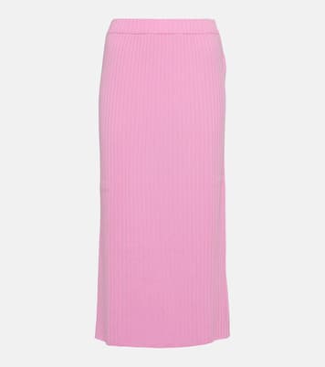 High-Rise-Midirock aus Kaschmir | Jardin des Orangers