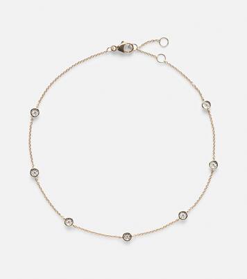 Fußkettchen Diamonds By The Dozen aus 10kt Gelbgold mit Diamanten | Stone and Strand